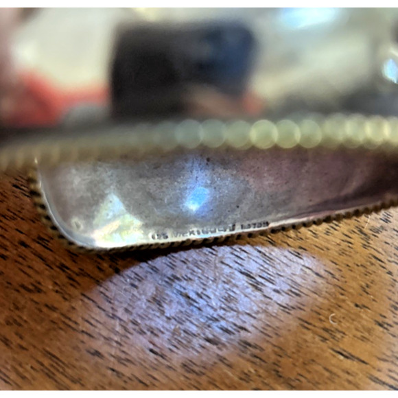 Vintage LATON MEXICO 925 Sterling Silver Cuff Bracelet w/ brass rope twist trim - Picture 4 of 6